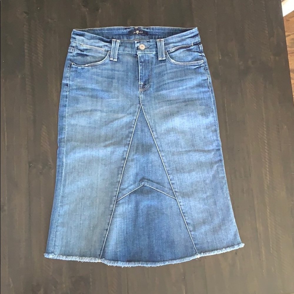 7 for all Mankind denim skirt NWOT